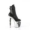 Pleaser - RAPTURE1020STR02 Bottes de plateforme, Pole dance chaussures - Noir/Couleur argent Product image